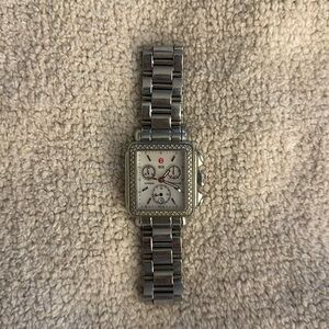 Michele Silver Women's Watch with Diamond Accents